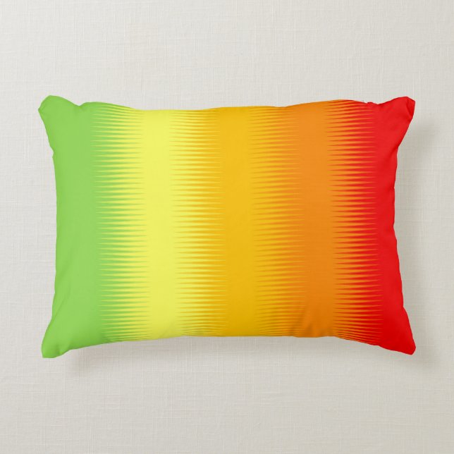 Red Orange Yellow Green Decorative Cushion (Front)