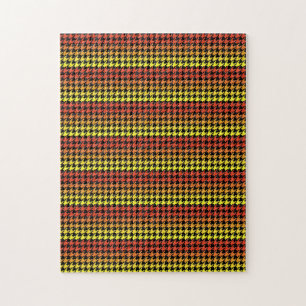 Red orange yellow houndstooth challenge puzzle