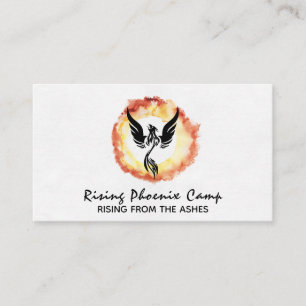 *~* RED ORANGE YELLOW Ring of Fire Black Phoenix Business Card