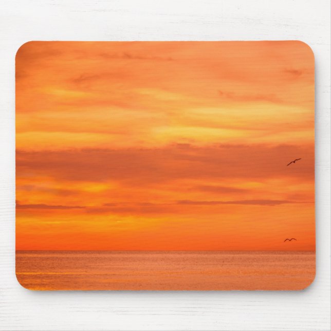 Red Orange Yellow Sunset Elegant Modern Template Mouse Mat (Front)