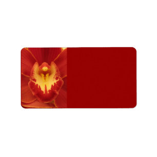 Red Orchid Address Label