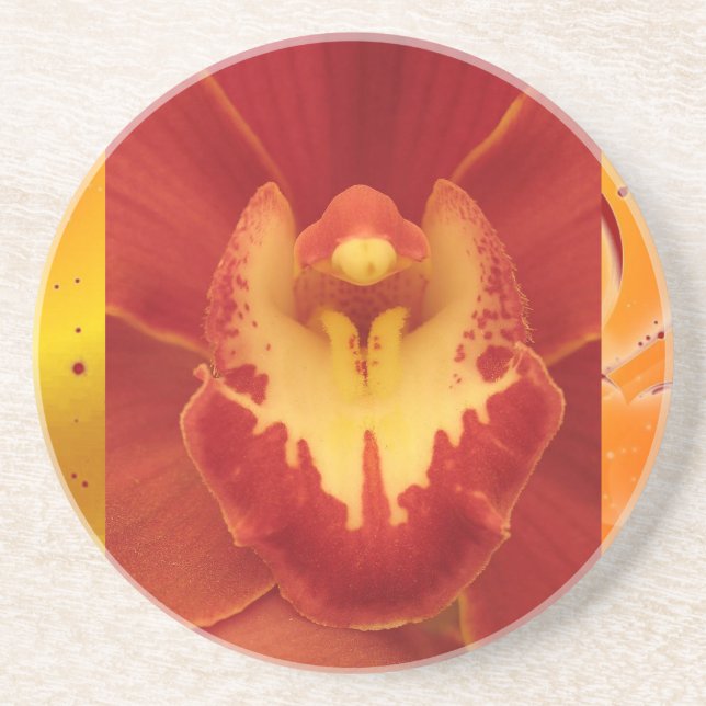 Red Orchid Coaster (Front)