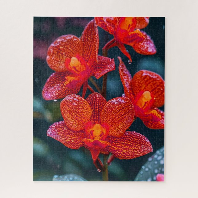 Red Orchid flower Jigsaw Puzzle (Vertical)