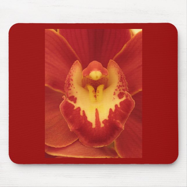 Red Orchid Mouse Mat (Front)
