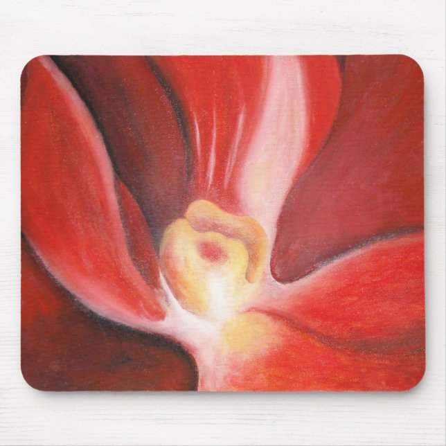 Red Orchid Mouse Mat (Front)
