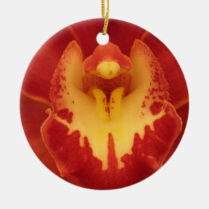 Red Orchid Ornament