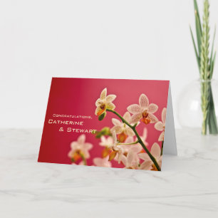 Red Orchid • Wedding Congratulation Card