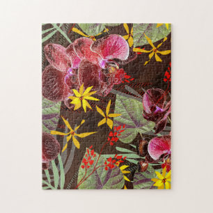 Red orchids. jigsaw puzzle
