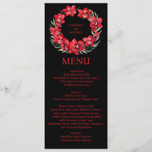 Red Orchids Menu Wedding Menu
