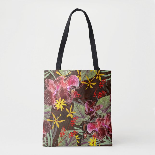 Red orchids.  tote bag (Front)