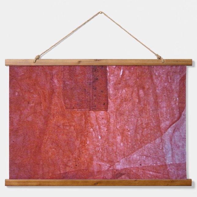 Red ordinary  wood Topped Wall Tapestry,Red smooth Hanging Tapestry (Front)