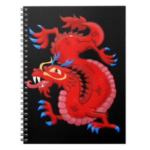 Red Oriental Dragon Notebook