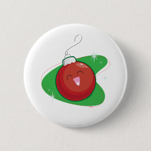 Red Ornament 6 Cm Round Badge