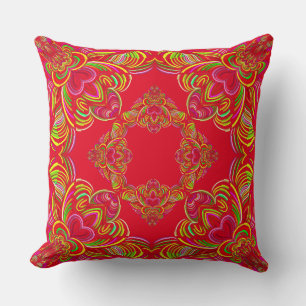 Red ornament chinese new year tradition holiday  cushion