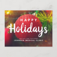 Red Ornament Medical Clinic Holiday Greetings