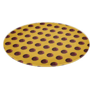 Red Ornament of Gold Cutting Board
