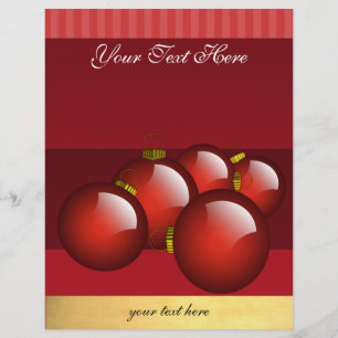 Red Ornaments Business Flyer