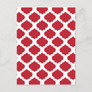 Red Ornate Pattern Postcard