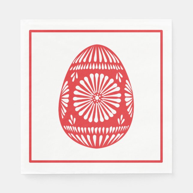Red Orthodox Easter Egg  Napkin (Front)
