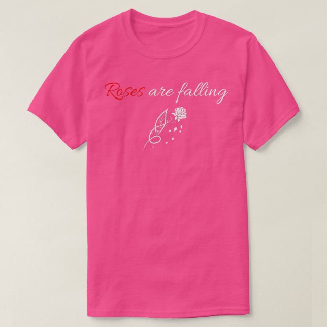 Red Orville Peck Roses Are Falling Lyrics T-Shirt (Design Front)