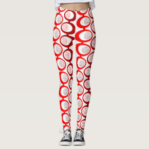 Red Oval Strings Leggings