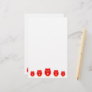 Red Owl Design Stationery