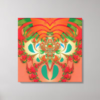 Red Owl Fractal Abstract Art