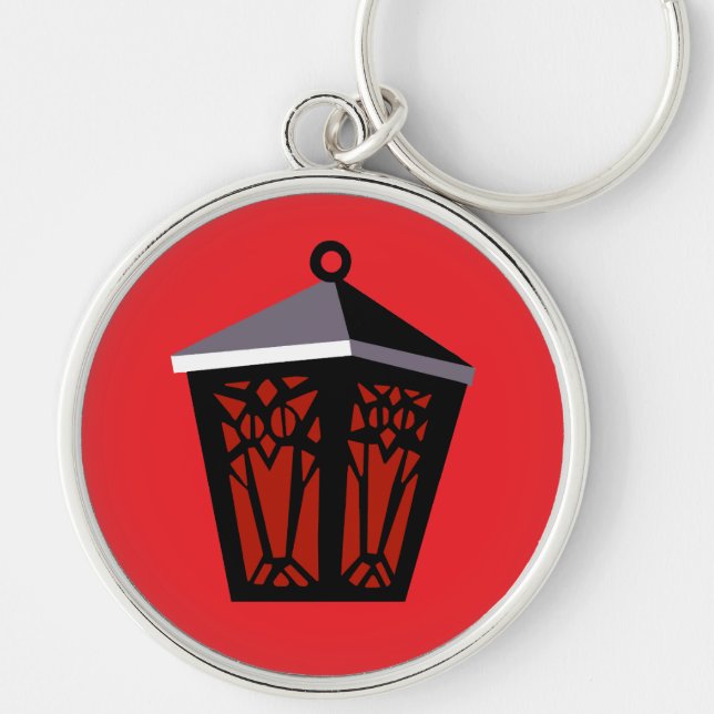 Red Owl Lantern Keychain (Front)