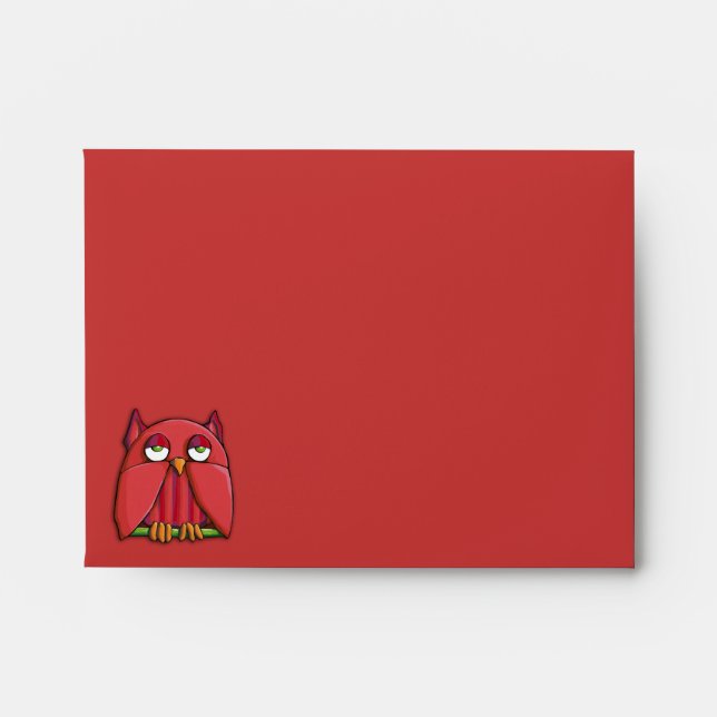 Red Owl red A2 Note Card Envelope (Front)