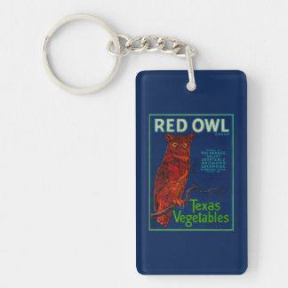 Red Owl Vegetable Label Key Ring