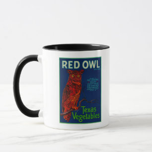 Red Owl Vegetable Label Mug