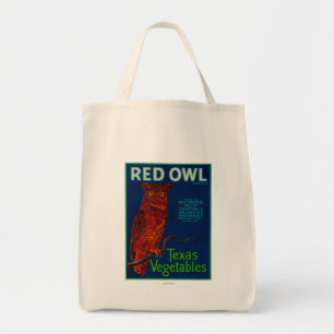 Red Owl Vegetable Label Tote Bag