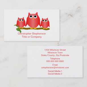 Red Owls Design Business Card