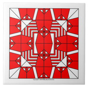 Red Owls Tile