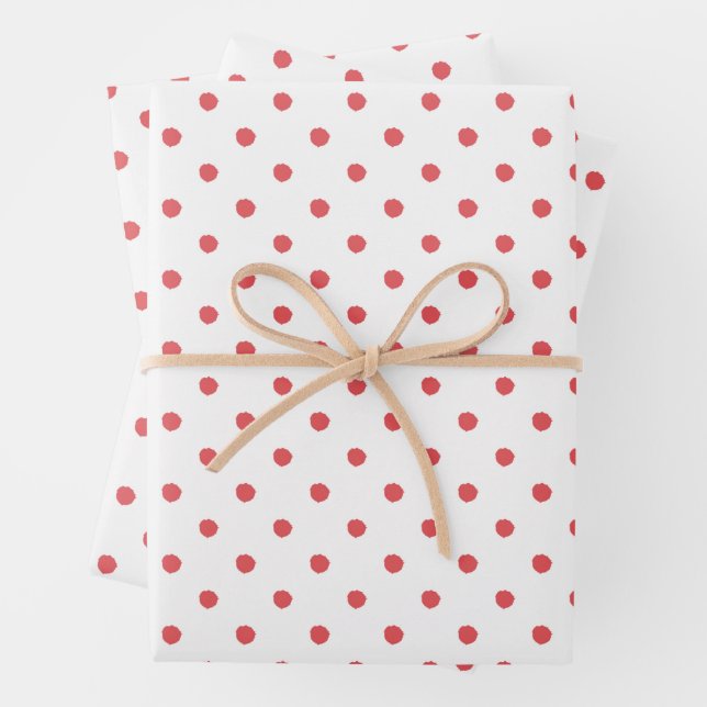 Red Paint Dot Wrapping Paper (In situ)