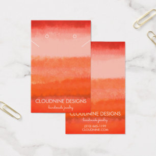 Red Paint Earring Necklace Jewellery Display Card