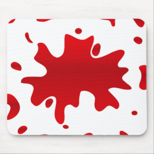 Red paint splash mouse mat
