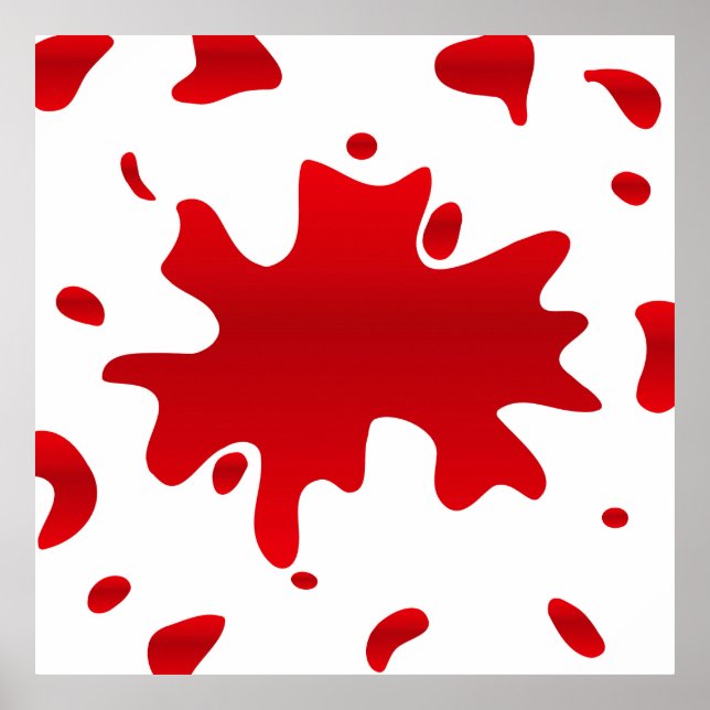 Red paint splash poster (Front)