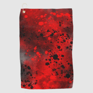 Red Paint Splatter Golf Towel
