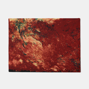 Red Painted Rock Doormat
