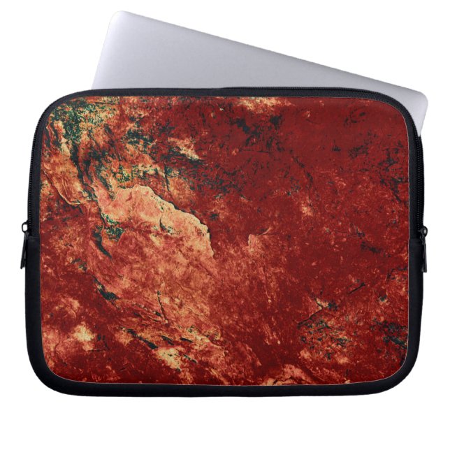 Red Painted Rock Laptop Sleeve (Front)
