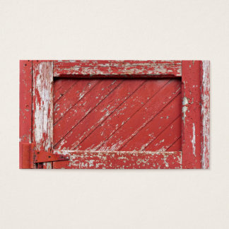 Red Painted Wooden Barn Door