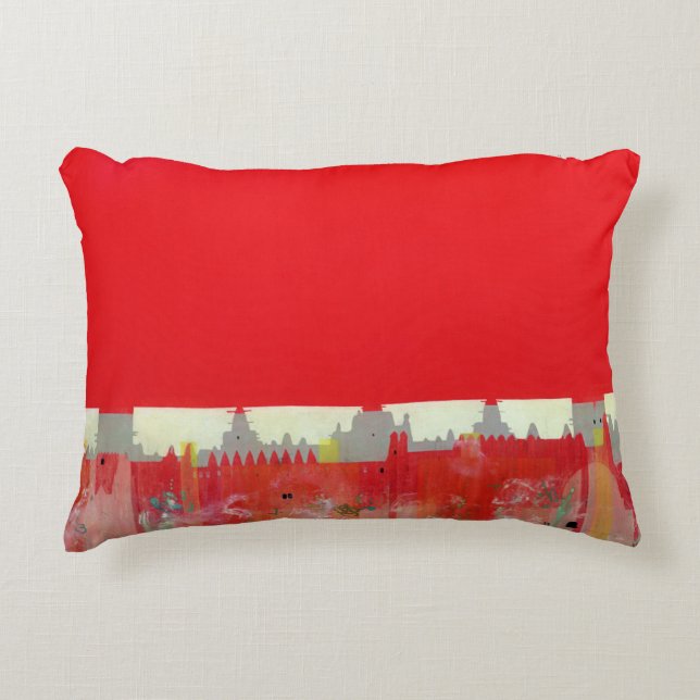 Red Painting Decorative Cushion (Front)
