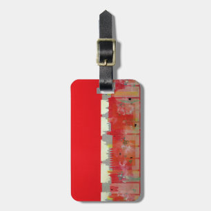 Red Painting Luggage Tag
