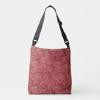 Red Paisley Damask Designer Floral Vintage Classic