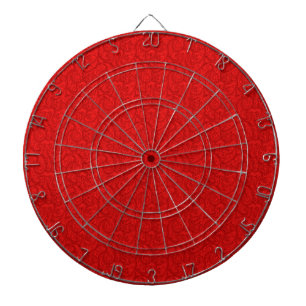 Red Paisley Dartboard