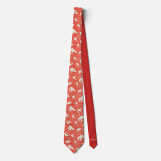 Red Paisley Elephant Tie