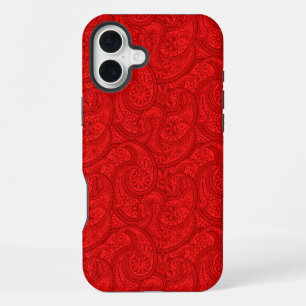 Red Paisley iPhone 16 Plus Case