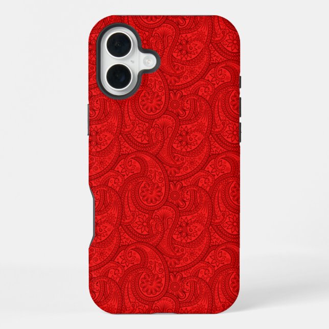 Red Paisley iPhone Case (Back)