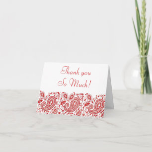 Red paisley muslim wedding Thank you